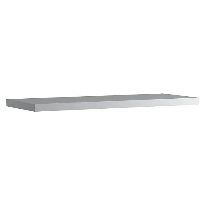 Encimera para lavabo Atlantis - L x An x Al: 46 x 100 x 3 cm, Blanco - Se muestra un cuboide gris alargado con superficies lisas. El producto tiene un diseño simple y funcional.