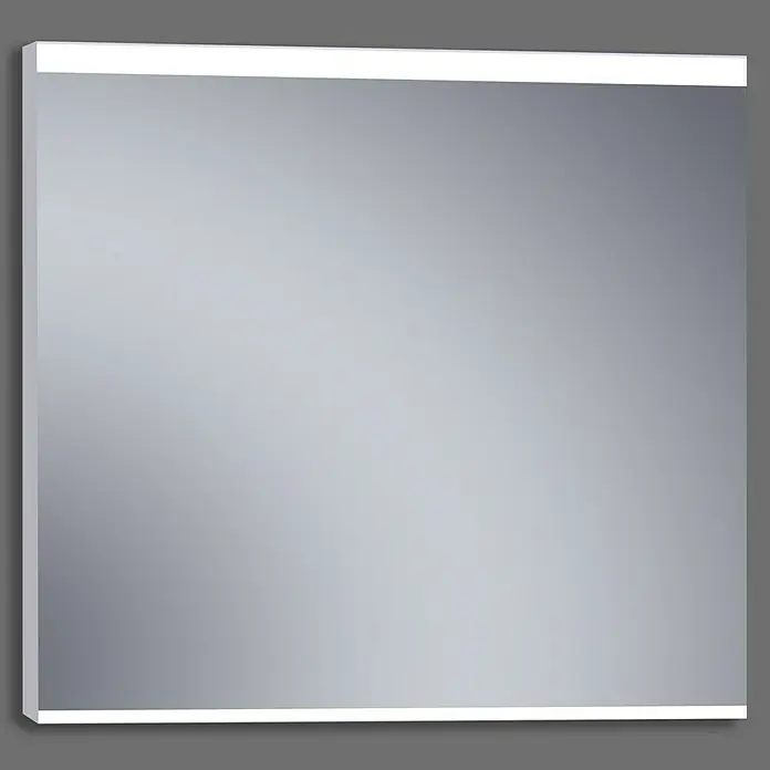 Camargue Espejo con luz París - 100 x 80 cm, Acero - Espejo cuadrado con iluminación integrada para un ambiente de baño moderno.\n
