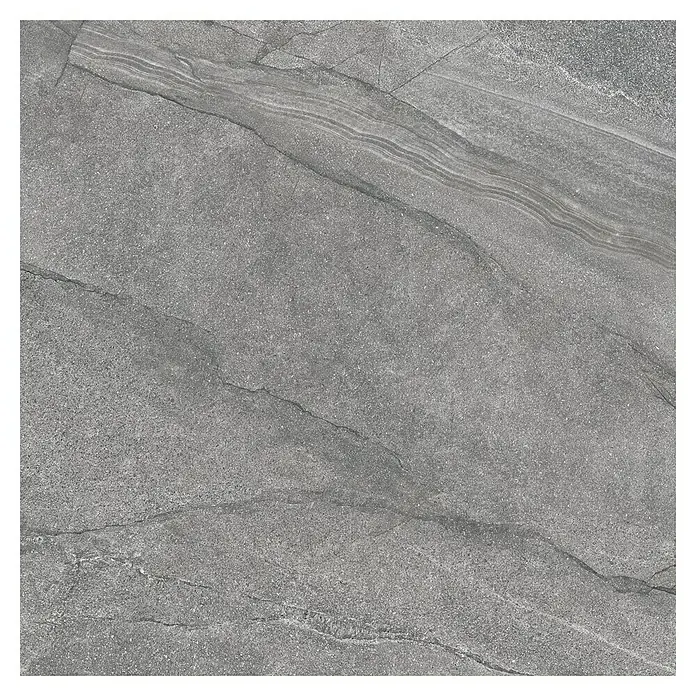 Pavimento porcelánico Halley - 60 x 60 cm, Silver, Mate, Rectificado - Baldosa de gres gris con textura natural y sutiles vetas de mármol, ideal para interiores modernos.\n