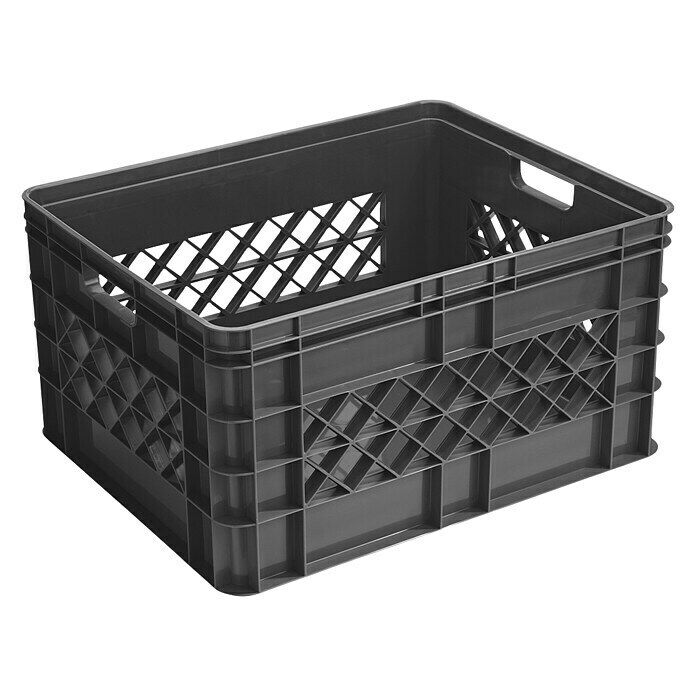 Sunware Aufbewahrungsbox Square (L x B x H: 50,6 x 40,6 x 26,1 cm, Kunststoff, Anthrazit, Offen)