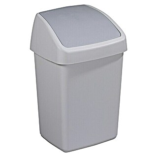 Sunware Schwingdeckeleimer Delta (10 l, Grau, Rechteckig, Kunststoff)