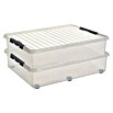 Sunware Aufbewahrungsbox Q-Line mit Rollen (L x B x H: 80 x 50 x 20 cm, Kunststoff, Transparent) | BAUHAUS
