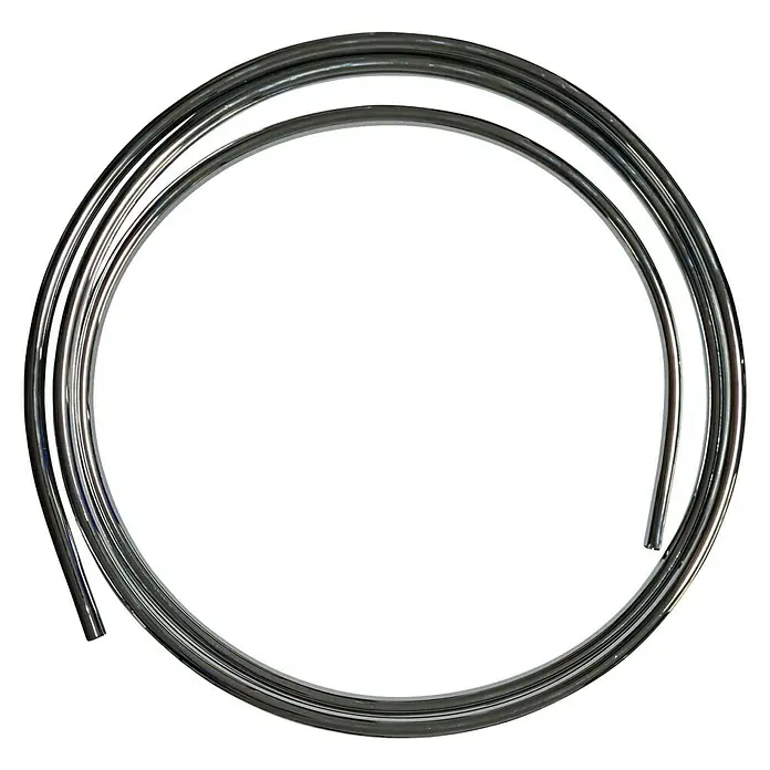 Kupferrohr CU - Durchmesser: 8 mm, Länge: 2,5 m, Verchromt - Verchromter Zierstreifen für Oldtimer-Restaurierung. Ideal, um Ihrem Fahrzeug einen Hauch von Vintage-Eleganz zu verleihen.