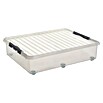 Sunware Aufbewahrungsbox Q-Line mit Rollen (L x B x H: 80 x 50 x 20 cm, Kunststoff, Transparent) | BAUHAUS