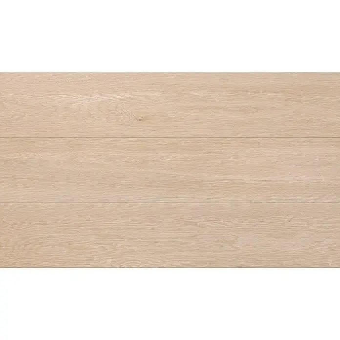 Pavimento porcelánico Noe - 120 x 23 cm, Roble, Mate - Suelo de madera clara con una veta natural. El tono de madera clara añade calidez y elegancia. Perfecto para interiores modernos y clásicos.