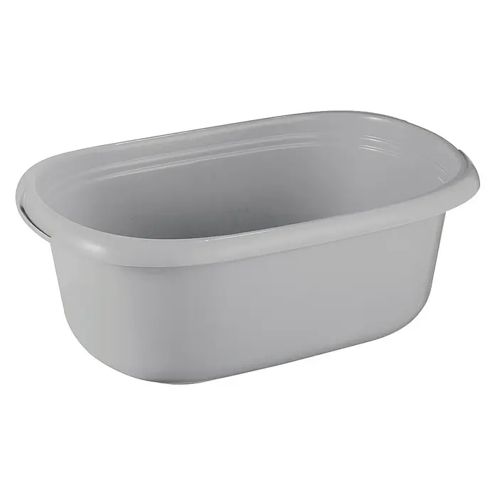 Sunware Wäschewanne Basic - L x B x H: 65 x 25 x 44 cm, Silber - Graue Kunststoff-Spülschüssel für den Haushalt. Ideal zum Abwaschen, Reinigen oder als Wäschewanne im Bad. Vielseitig und robust.