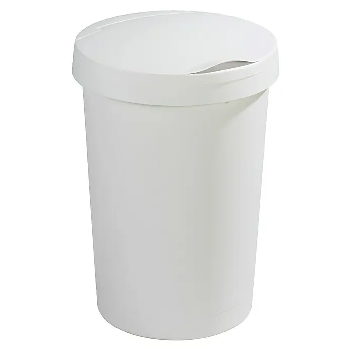 Sunware Standard Mülleimer Twinga - 45 l, Weiß, Kunststoff - Weißer Mülleimer mit Deckel. Ideal für Bad, Büro oder Küche. Praktisch und stilvoll.