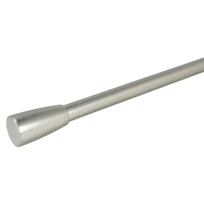 Expo Ambiente Endstück Noble - Edelstahloptik, Geeignet für: Gardinenstangen Ø 20 mm - Silberfarbene Gardinenstange mit konischer Endkappe, die Eleganz und Funktionalität für Ihr Fensterdekor vereint.