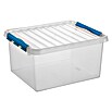 Sunware Aufbewahrungsbox Q-Line (L x B x H: 50 x 40 x 26 cm, Kunststoff, Transparent, Farbe Griff: Blau) | BAUHAUS