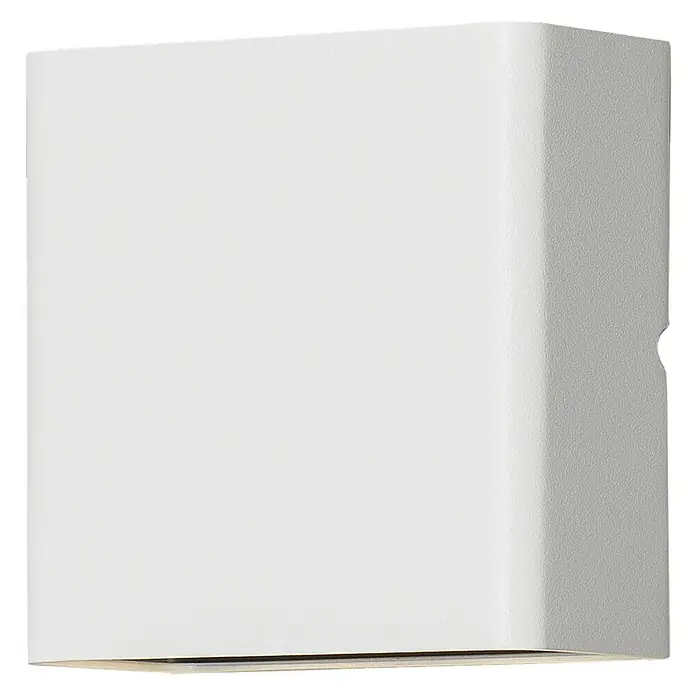 Konstsmide LED-Außenwandleuchte Chieri - 4 W, 6 x 11 x 11 cm, Weiß, IP54 - Moderne weiße Wandleuchte mit indirektem Licht für stilvolle Beleuchtung im Innenbereich. Schlichtes Design für jeden Raum.
