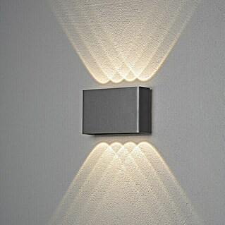 Konstsmide LED-Außenwandleuchte Chieri (8 W, 6 x 17 x 11 cm, Anthrazit, IP54)