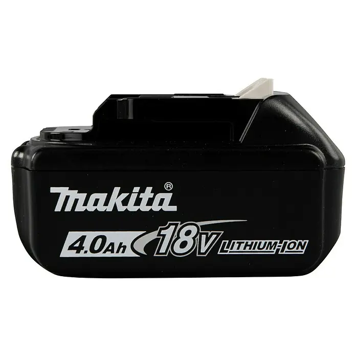 Makita LXT 18V Akku BL1840B - 18 V, 4 Ah - Ein Makita 4.0Ah 18V Lithium-Ionen-Akku ist abgebildet, der für eine lange Laufzeit und hohe Leistung bei Werkzeugen sorgt.