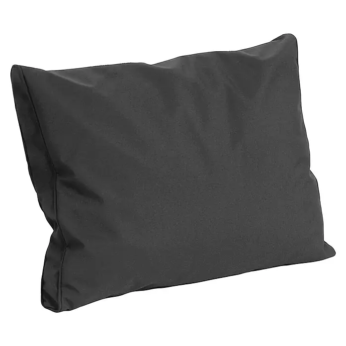Rückenkissen Virginia - 45 x 60 x 12 cm, Anthrazit - Ein weiches, schwarzes Kissen, ideal für Entspannung und Komfort. Perfekt für Sofa, Bett oder als Dekoration.