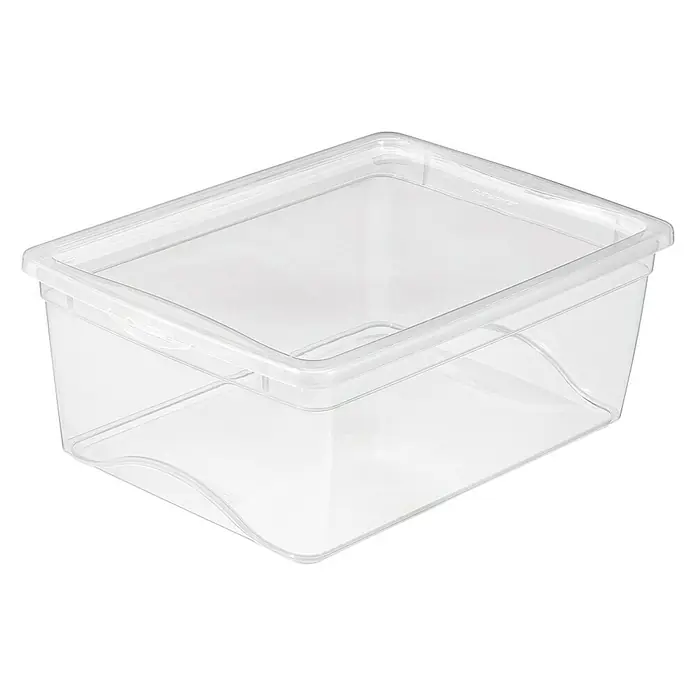 Sunware Aufbewahrungsbox Omega - L x B x H: 38 x 27 x 14,5 cm, Kunststoff, Transparent - Klarsichtiger Vorratsbehälter mit Deckel für eine ordentliche und übersichtliche Aufbewahrung in Küche und Haushalt. Vielseitig einsetzbar.