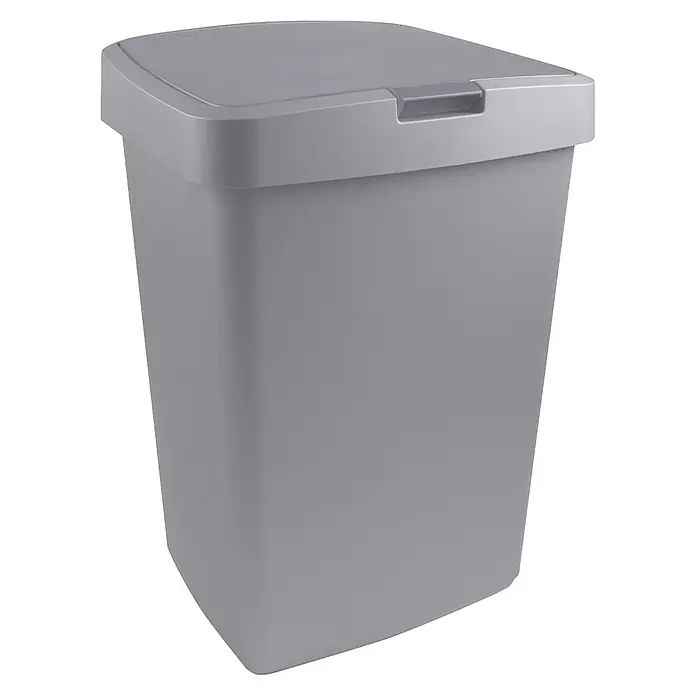 Sunware Standard Mülleimer Delta - 50 l, Grau, Kunststoff - Grauer Abfalleimer mit Deckel, ideal für Küche oder Büro, bietet eine stilvolle und praktische Lösung zur Müllentsorgung.