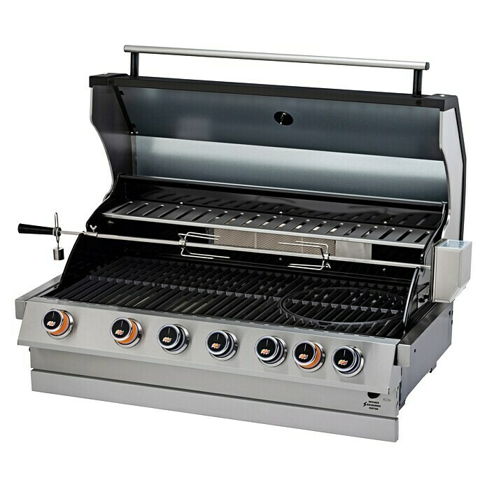 Kingstone KMS Gasgrill Cliff 605-II Built InAnzahl Brenner: 6, Hauptgrillfläche: 89,2 x 45 cm, 14 kW, Schwarz/Silber Diagonal View