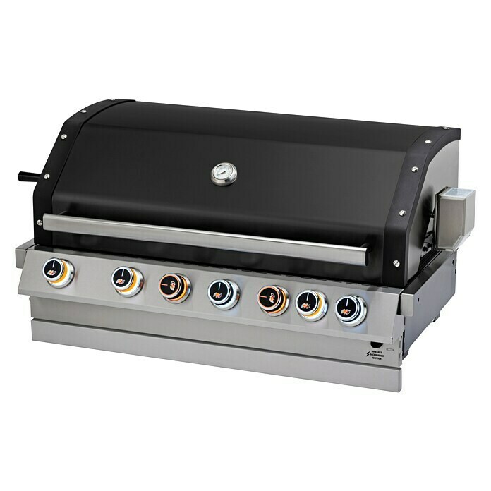 Kingstone KMS Gasgrill Cliff 605-II Built InAnzahl Brenner: 6, Hauptgrillfläche: 89,2 x 45 cm, 14 kW, Schwarz/Silber Diagonal View