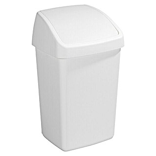 Sunware Schwingdeckeleimer Delta (25 l, Weiß, Rechteckig, Kunststoff)
