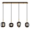 Globo LED-Pendelleuchte Blacky I (160 W, Anzahl Leuchtmittel: 4 Stk., L x B x H: 110 x 18,5 x 120 cm, E14, Schwarz) | BAUHAUS
