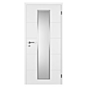 Doornite Sobna vrata sa staklom Quatro  (648 x 2.000 mm, Smjer otvaranja: Desno, Bijele boje, Saće, Lakirano) | BAUHAUS