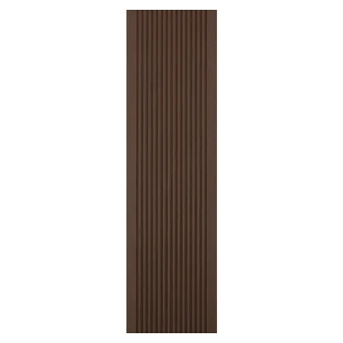 Kovalex WPC-Terrassendiele Exklusiv nach Maß530 x 14,5 x 2,6 cm, Braun, Mattiert - Die braune WPC Terrassendiele mit gerillter Oberfläche ist ein robustes und langlebiges Produkt für den Außenbereich.