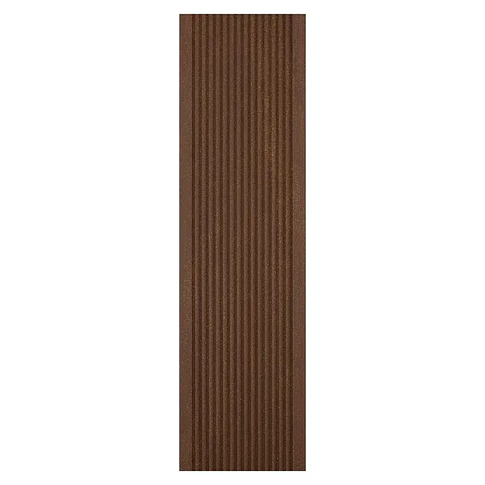 Kovalex WPC-Terrassendiele Exklusiv nach Maß - Walnuss, 480 x 14,5 x 2,6 cm - Braunes Terrassendielenprofil mit gerillter Oberfläche für den Außenbereich. Ideal für stilvolle und langlebige Terrassen.