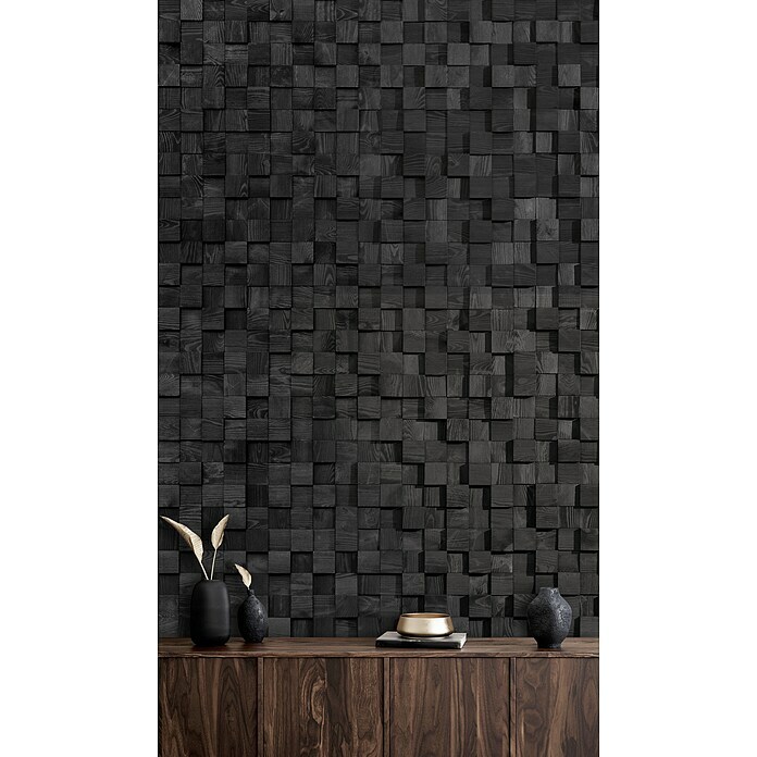 Holzpaneel Pino (Buche, Carbon, 380 x 380 mm, Stärke: 12 mm - 20 mm, 0,6 m²) | BAUHAUS