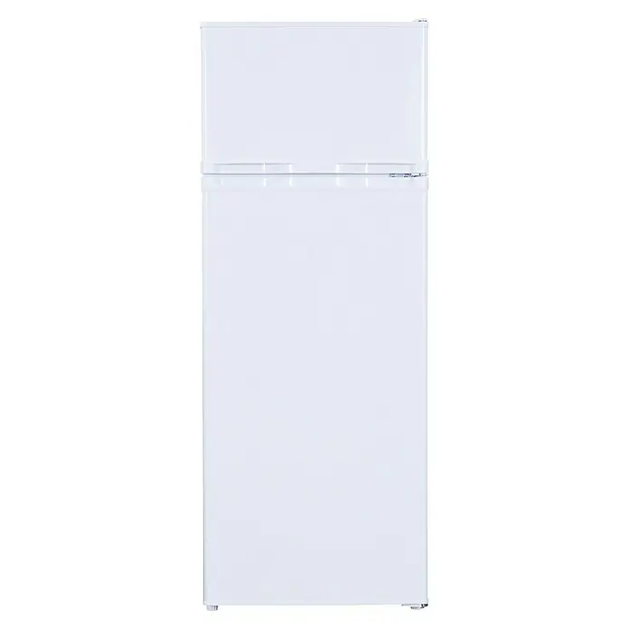 PKM Kühl-Gefrierkombination GK 212 W - Nutzinhalt Gesamt: 206 l, 55,5 x 54,5 x 143 cm, Weiß - Hier ist ein weißer Kühl- und Gefrierschrank mit zwei Türen. Er hat ein schlichtes und modernes Design, ideal für jede Küche.