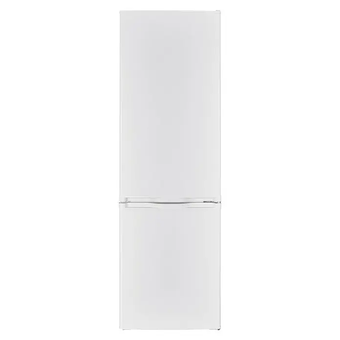 PKM Kühl-Gefrierkombination KG 262 W-M - Nutzinhalt Gesamt: 262 l, 56 x 55 x 180 cm, Weiß - Ein schlichter, weißer Kühlschrank mit Gefrierfach, ideal für moderne Küchen. Das Gerät ist elegant und funktional gestaltet.