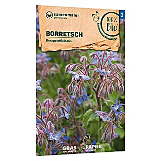 samenmaier Blumensamen Bio Borretsch (Borago officinalis, Violett, Saatzeit: März, Blütezeit: Mai)