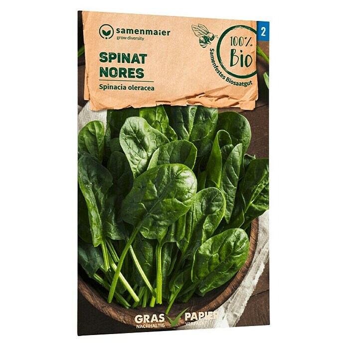 samenmaier Gemüsesamen Bio Spinat - Nores (Spinacia oleracea, Saatzeit: März, Erntezeit: Mai) | BAUHAUS