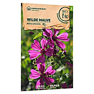samenmaier Wildblumensamen Bio Wilde Malve (Malva sylvestris, Rosa, Saatzeit: März)