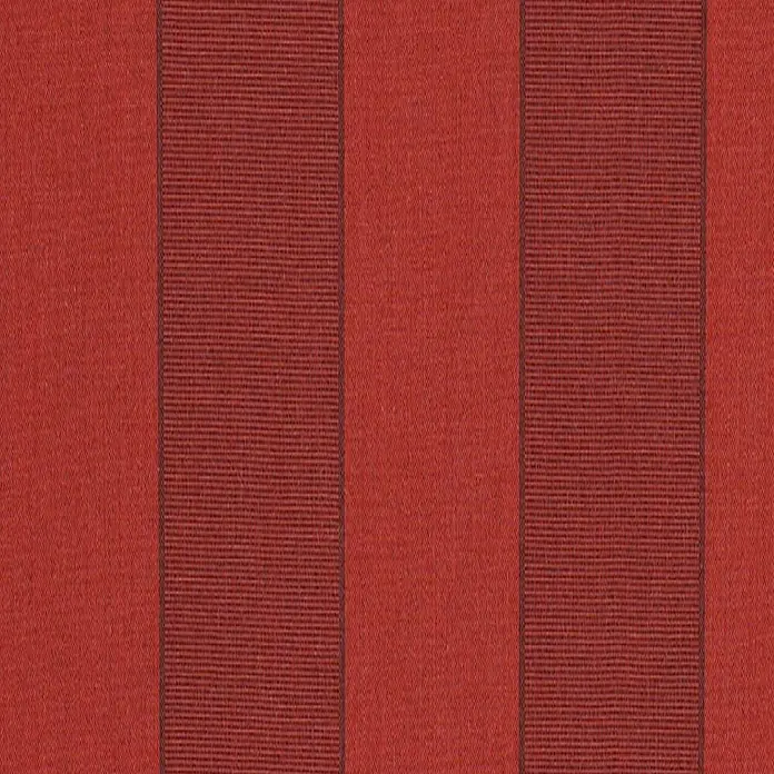 Solid Elements Teilhülsenmarkise Solid D035 - Rot/Bordeaux, Breite: 5,5 m, Ausfall: 2,5 m - Detailaufnahme eines rot gestreiften Stoffes mit feiner Textur, ideal für Polsterarbeiten oder dekorative Heimtextilien.