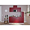 Respekta Singleküche KB180WRMIC (Breite: 180 cm, Mit Glaskeramikkochfeld, Rot)