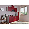 Respekta Singleküche KB180WRMIC (Breite: 180 cm, Mit Glaskeramikkochfeld, Rot)