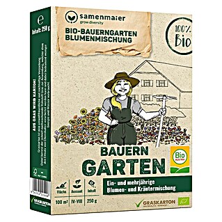 samenmaier Wildblumensamen Bio Austria Bauerngarten (250 g, Saatgut ausreichend für: 100 m²)