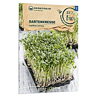 samenmaier Kräutersamen Bio Gartenkresse (Lepidium sativum, Saatzeit: Ganzjährig, Erntezeit: Ganzjährig, 15 g)