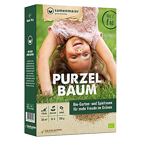 samenmaier Spiel- & Sportrasensamen Bio Purzelbaum (750 g, Saatgut ausreichend für: 30 m²)