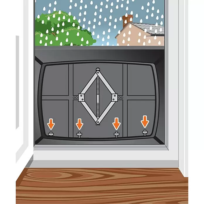 Öko-Tec Tür- & Fenstersperre FloodgateXL, Verstellbereich: 135 cm - 158 cm, Höhe: 68 cm, Montageart: Klemmen