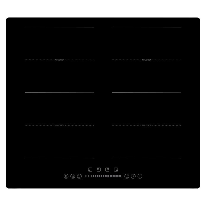 PKM Induktionskochfeld IN4-2FZSGlaskeramik, Anzahl Kochfelder: 4 Stk., Induktion Top View
