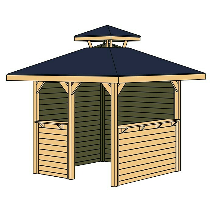 Weka Pavillon 651L x B: 294 x 294 cm Sketch