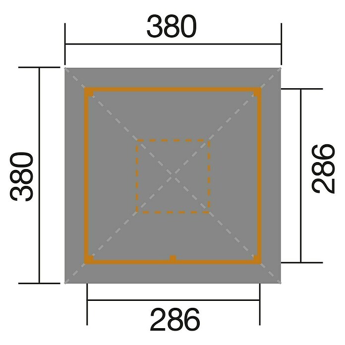 Weka Gartenlaube 651 (L x B: 380 x 380 cm, Natur) | BAUHAUS