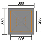 Weka Gartenlaube 651 (L x B: 380 x 380 cm, Natur) | BAUHAUS