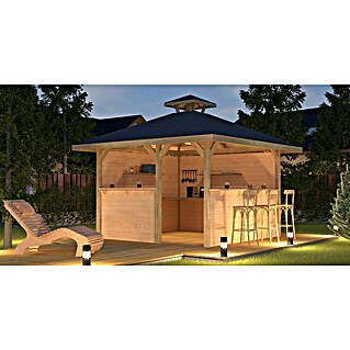 Weka Gartenlaube 651 (L x B: 380 x 380 cm, Natur)