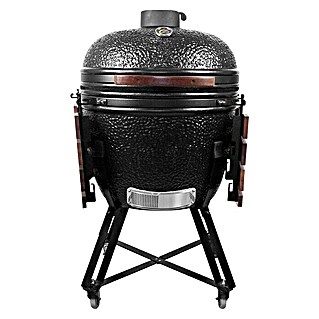 Kingstone Holzkohlegrill Kamado 51 (Durchmesser Grillfläche: 51,5 cm, Schwarz)