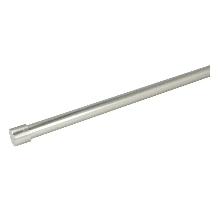 Expo Ambiente Endstück Cap - Edelstahloptik, Geeignet für: Gardinenstangen Ø 16 mm - Silberne Gardinenstange mit Endkappe.