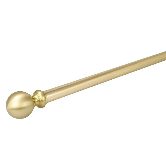 Expo Ambiente Endstück Primo - Messingoptik matt, Geeignet für: Gardinenstangen Ø 20 mm, 2 Stk. - Elegante goldene Gardinenstange mit dekorativer Kugel, perfekt für stilvolle Fensterdekorationen. Die Stange verleiht jedem Raum einen Hauch von Luxus.