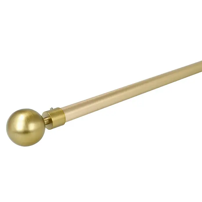 Expo Ambiente Endstück Ball-Classic - Messingoptik matt, Geeignet für: Gardinenstangen Ø 20 mm, 2 Stk. - Goldene Gardinenstange mit Kugel-Endstück. Elegante Dekoration für jedes Fenster, robust und stilvoll.