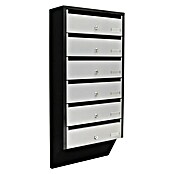 Rottner Sistem poštnih predalov  (Do x Š x V: 38,5 x 14 x 82,4 cm, Črna/srebrna, Jeklo, Imenska tablica, Število modularnih prostorov: 6 kos) | 1347 - Briefkästen/Zeitungsboxen Metall | AAHE - Briefkästen/Zeitungsboxen | AAH - Sicherheit | AA - Eisenwaren | A - Eisenwaren | BAUHAUS