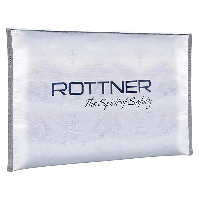 Rottner Aufbewahrungstasche - 34 x 47 cm, Kunststoff - Nahaufnahme eines Rottner Dokumentenbeutels, ideal zum Schutz wichtiger Papiere und Wertsachen vor Beschädigungen.